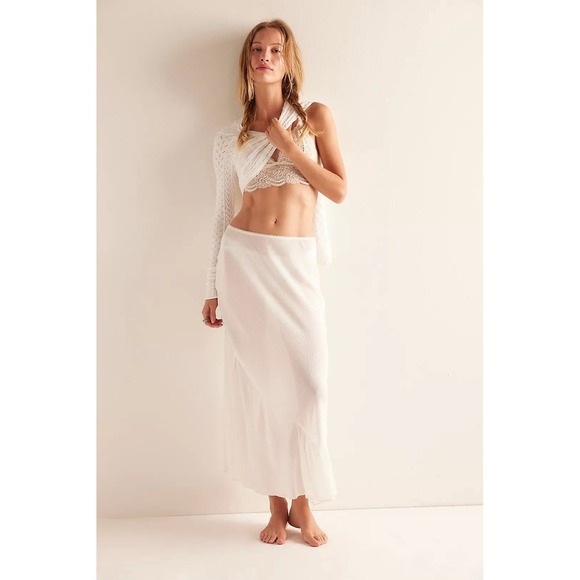 Free People Dresses & Skirts - NWT Intimately FREE PEOPLE Sweet On You Bias Half Slip Skirt Sz S Boho Festival